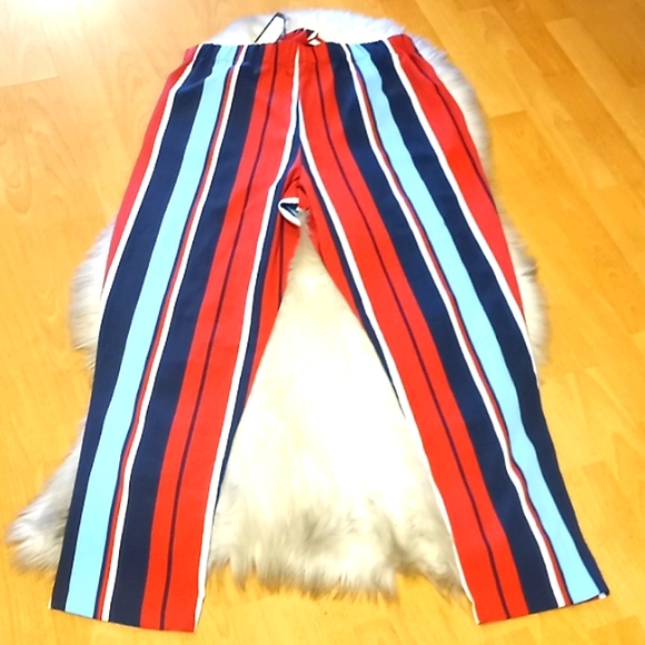 Romeo & Juliet Couture Striped Tie Waist Trousers-#1533 - Picture 11 of 12